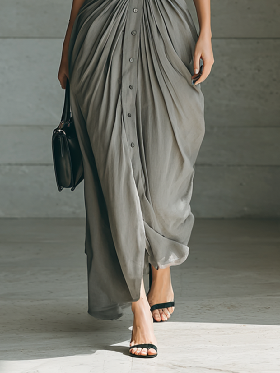 Zéphyrine | Longue robe plissée