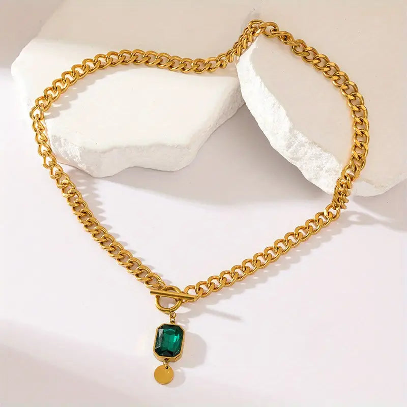 Collana Émeraude con catena Épaisse en Or