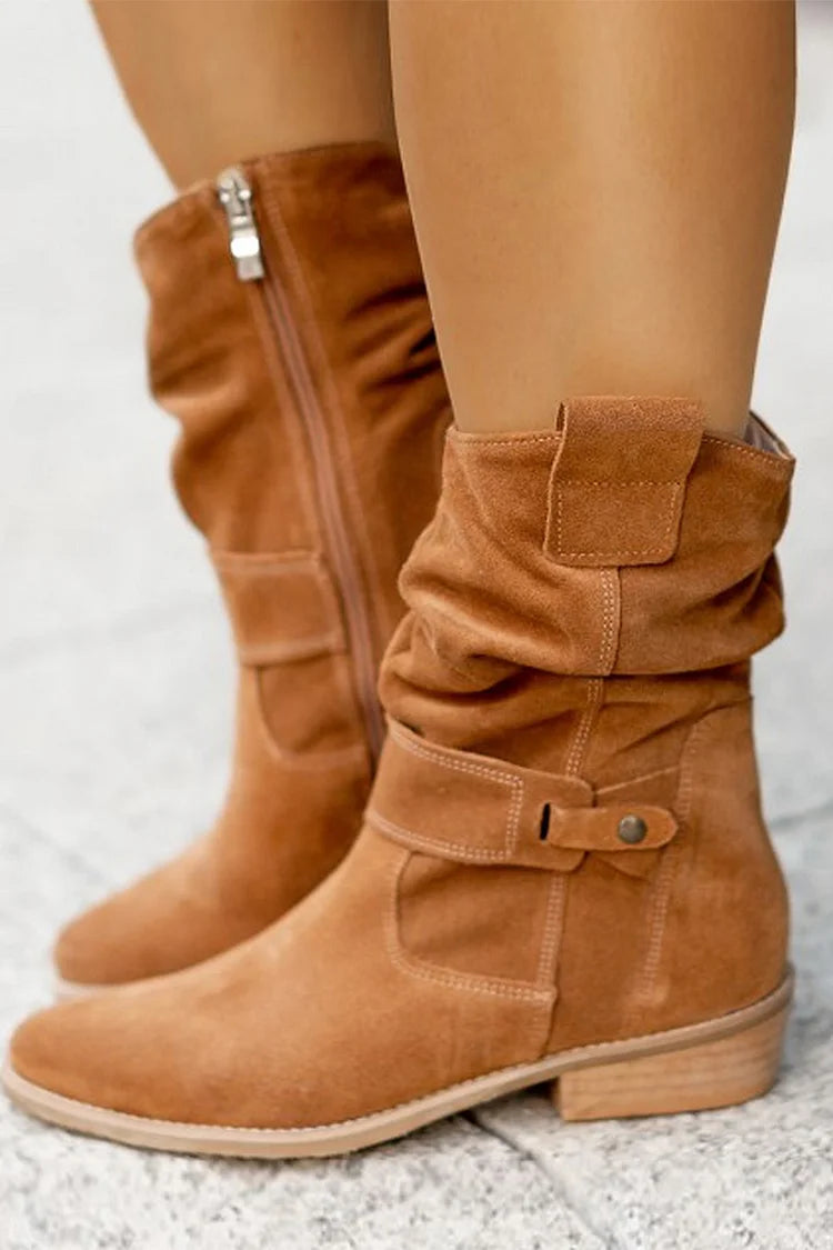 Clémence™ | Bottines Souples en Daim