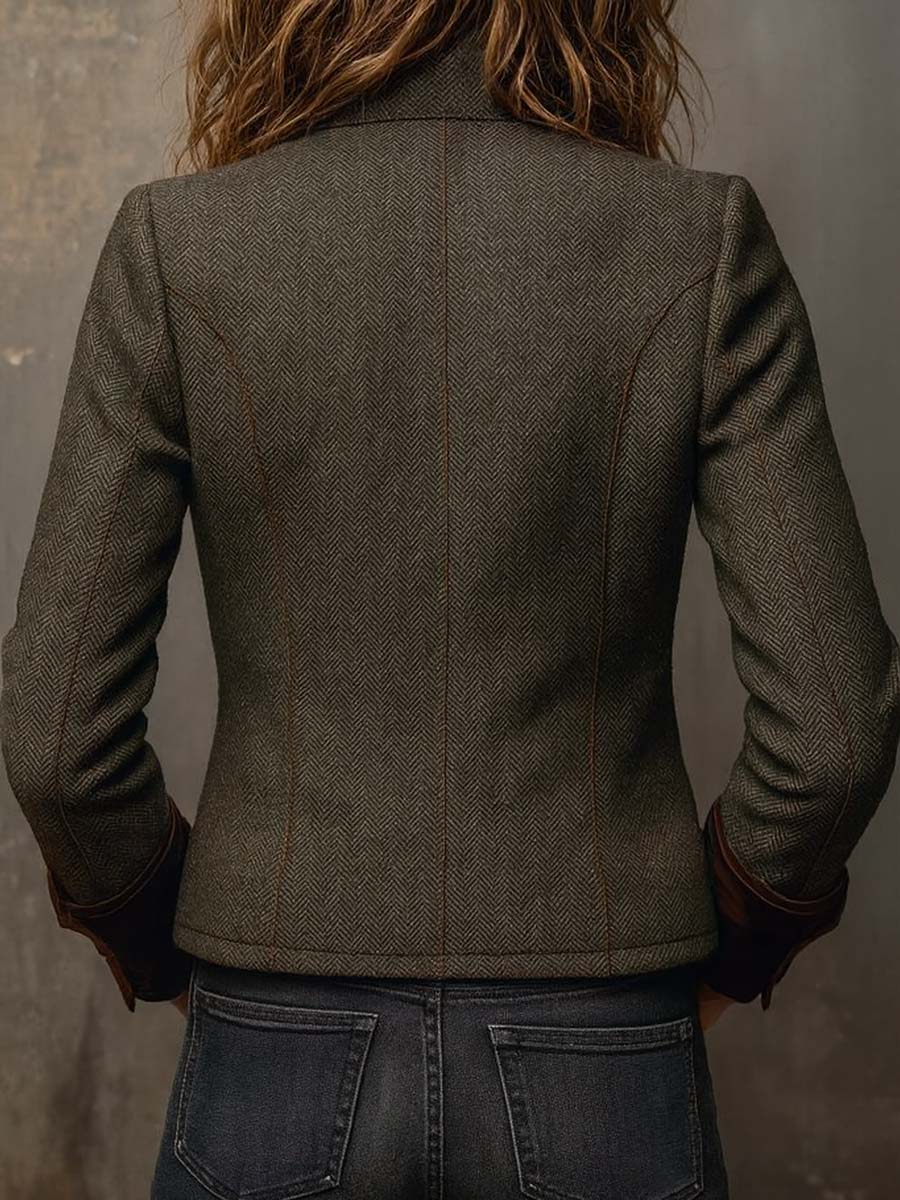Honorine | Blazer vintage avec détails contrastés