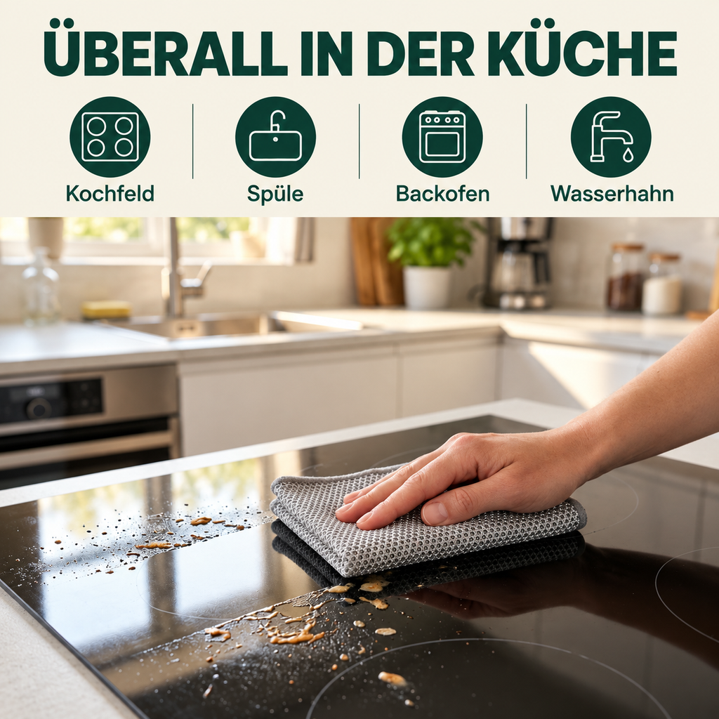 Glanzora™ Chiffon puissant – Efficace contre les résidus incrustés, doux pour les surfaces