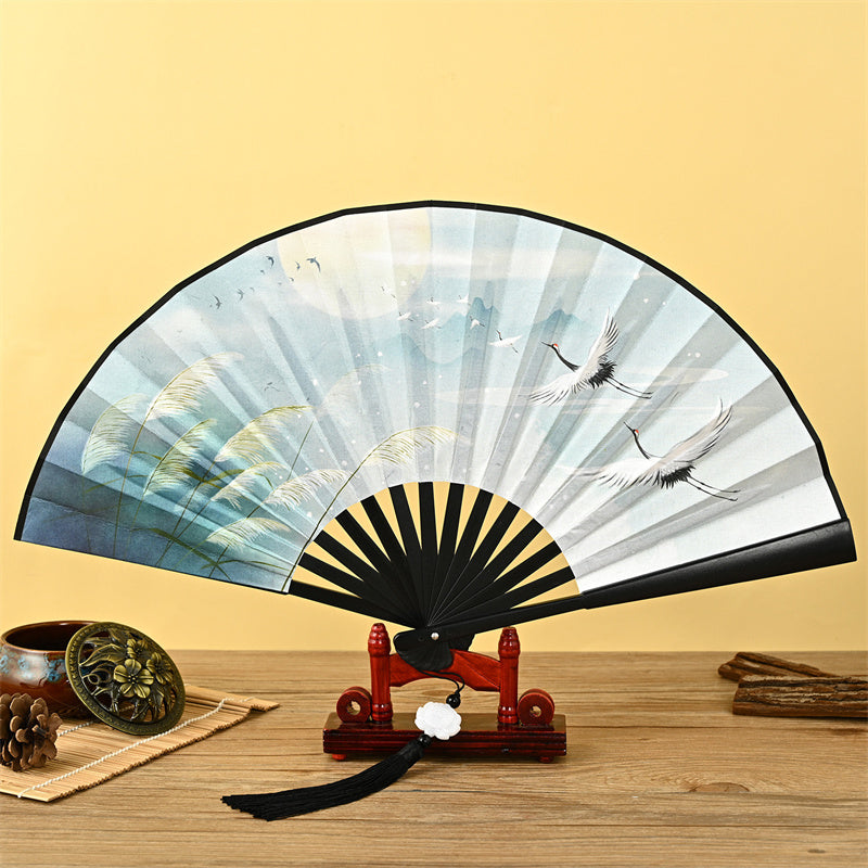 Buddha-Stones, Dragon, Phoenix, Tiger, Crane, Eagle, Wolf, Koi Fish, Hand Fan, Lotus Fan with Tassel