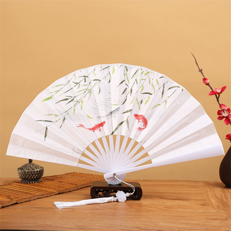 Buddha-Stones, Dragon, Phoenix, Tiger, Crane, Eagle, Wolf, Koi Fish, Hand Fan, Lotus Fan with Tassel