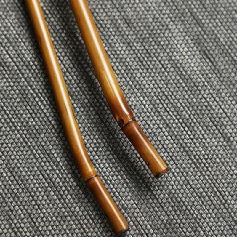 Handgefertigter runder ovaler Fächer im chinesischen Stil aus Bambus mit langem Griff und Buddha-Motiv