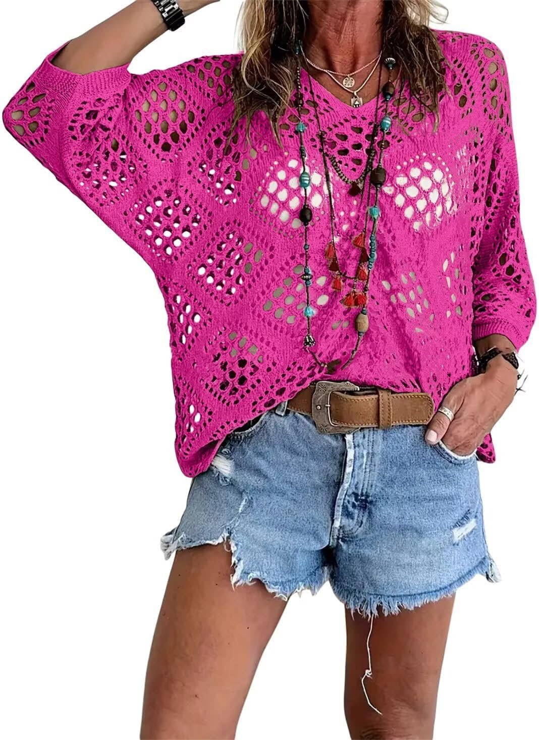 Marielle™ | Boho-Häkeltop mit V-Ausschnitt