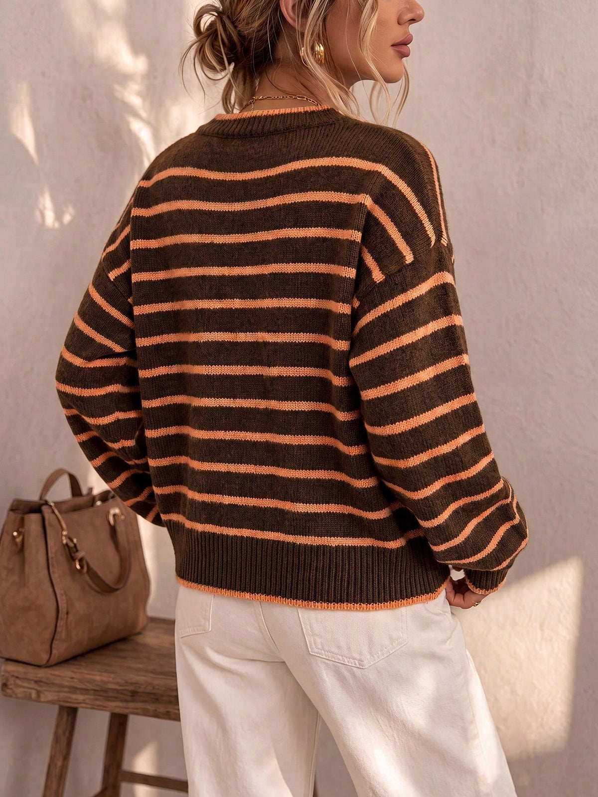 Céliane | Cardigan en maille rayé chic