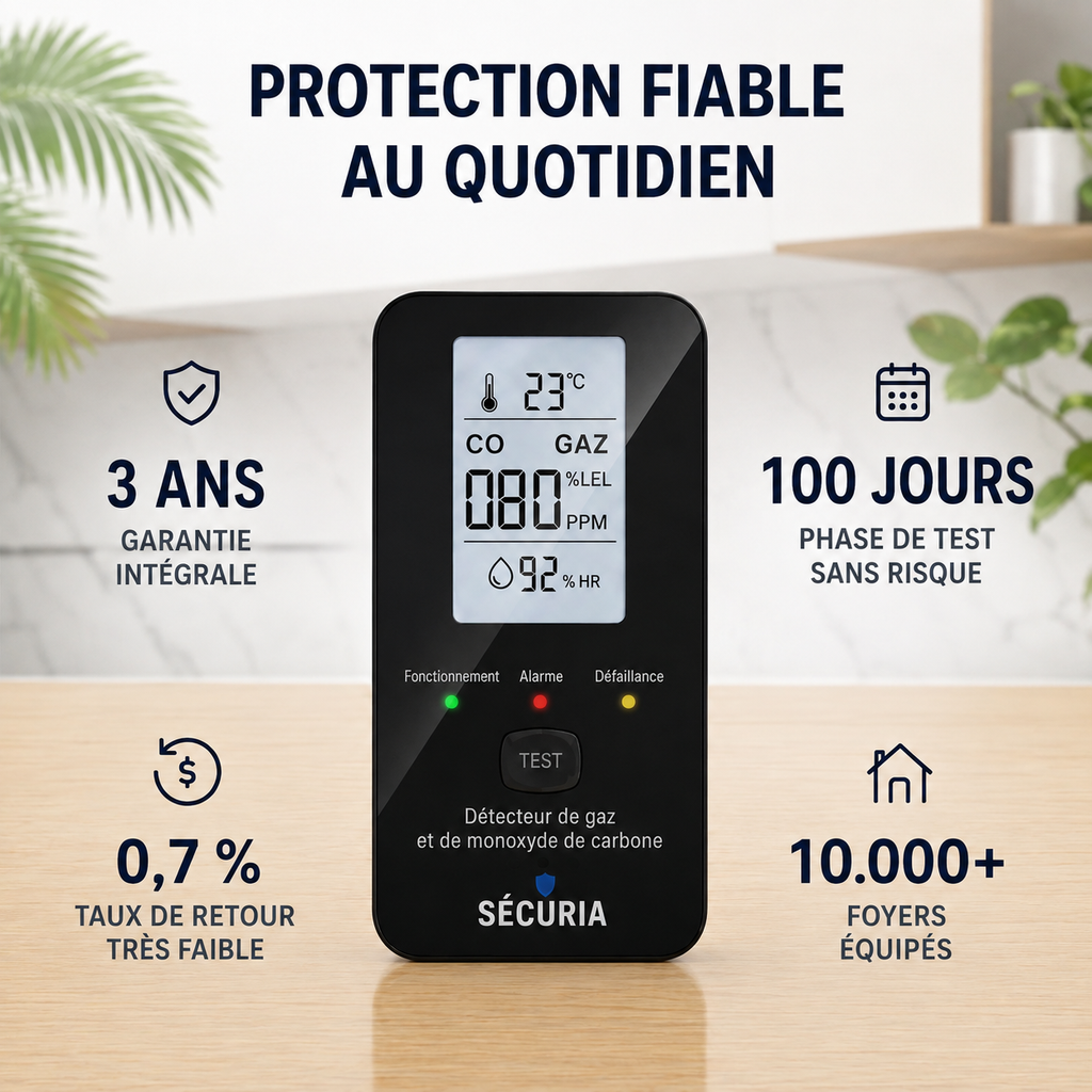 SECURIA™ | Rilevatore di sicurezza 4 in 1