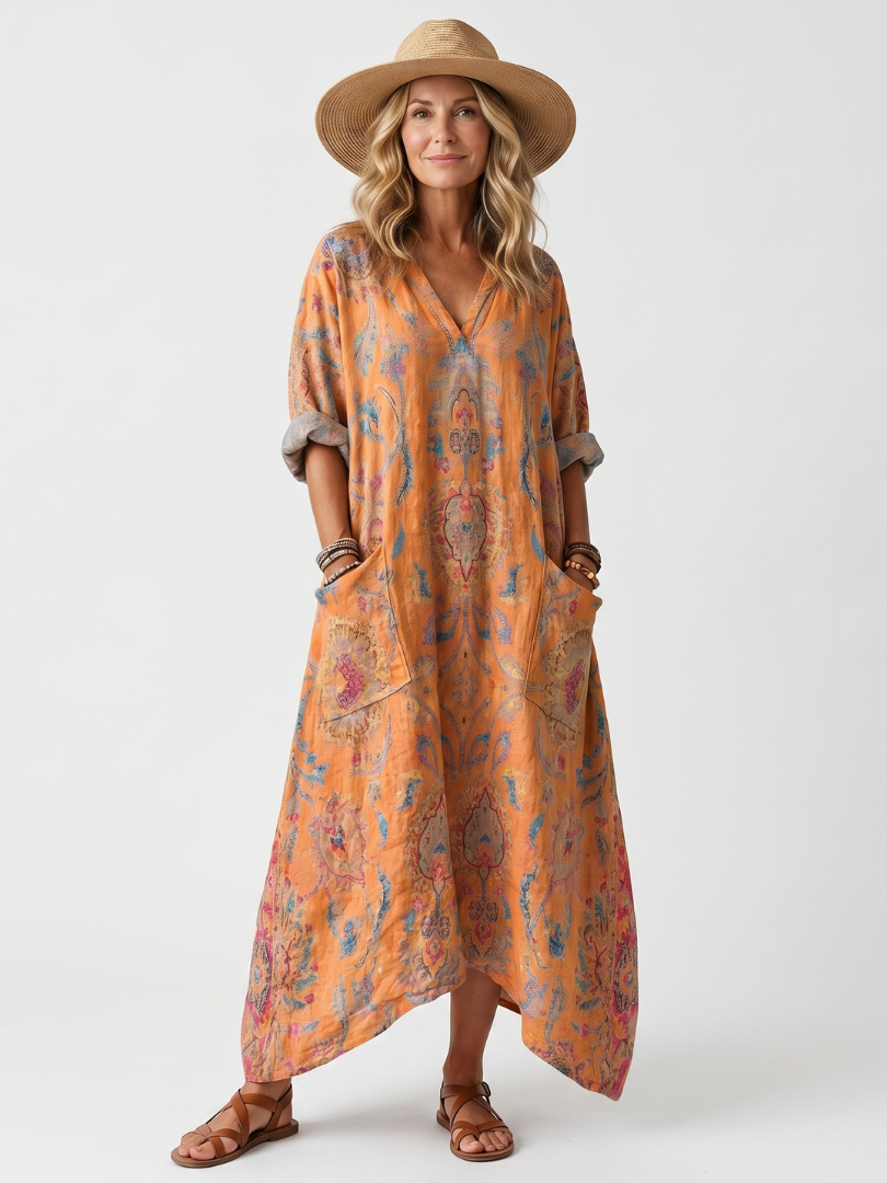 Sophie Midi-Kleid mit praktischen Taschen