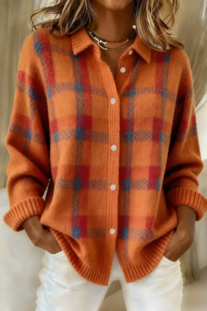 Candela | Pull en tricot à motif à carreaux