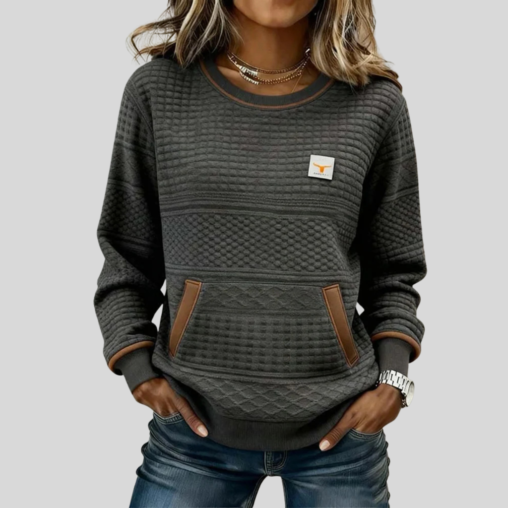 Noelle | Sweat-shirt à col rond colorblock