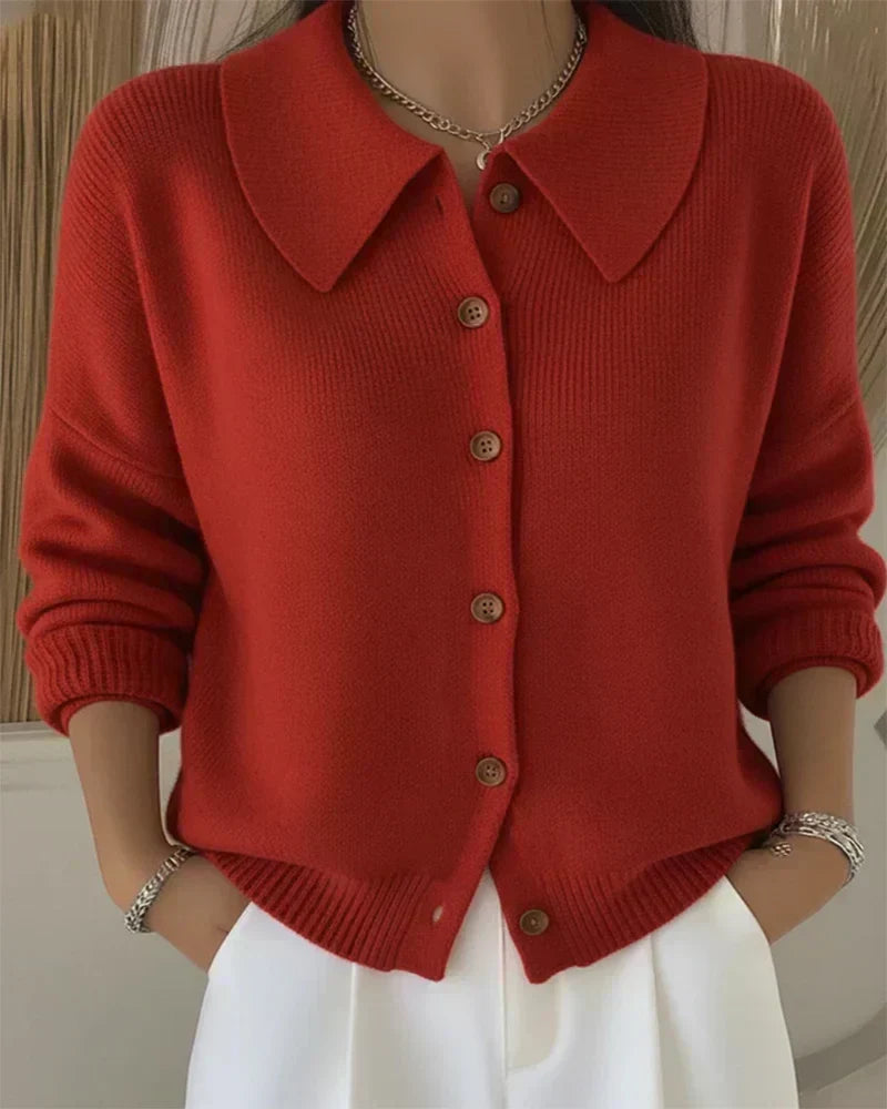 Vega | Pull en maille à col chemise