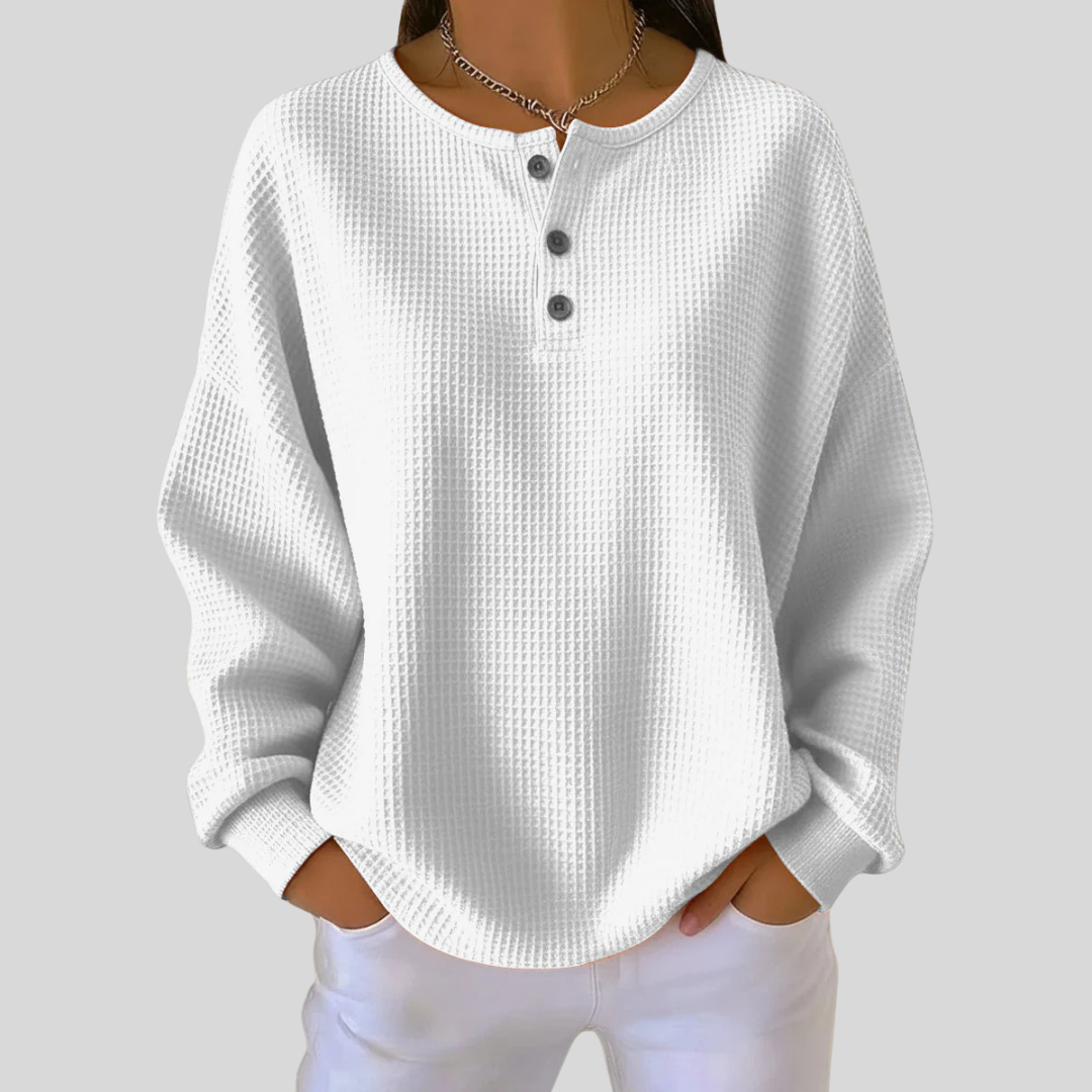 Nessa | Sweat-shirt Henley décontracté