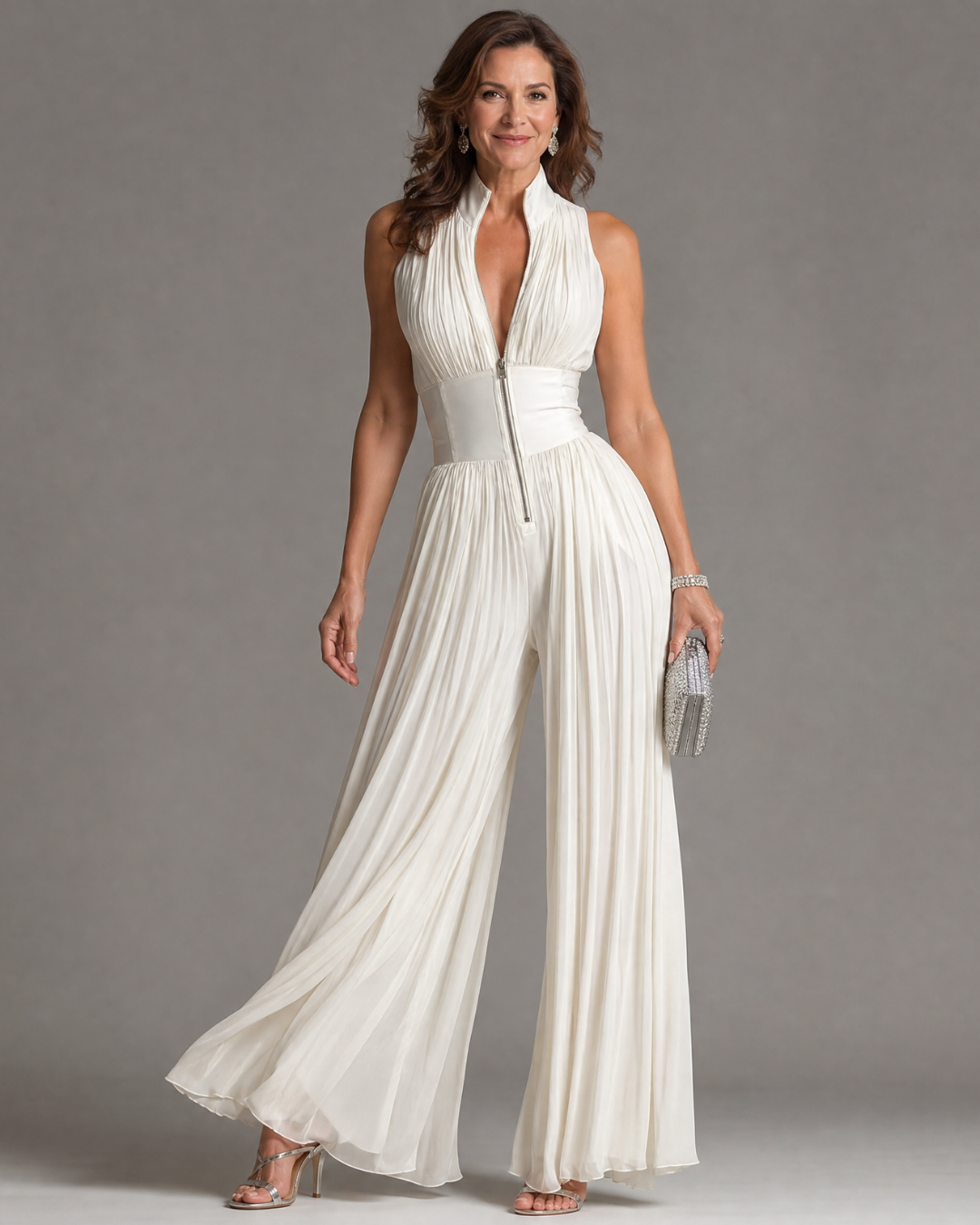 Zaria | Combinaison Pantalon Halter pieghettato