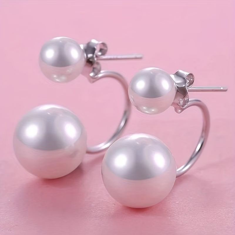 Boucles d'oreilles statement à double perles