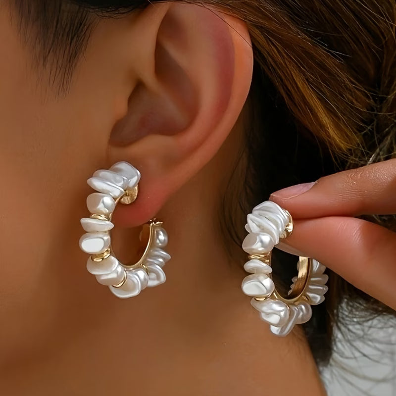 Boucles d'oreilles perles massives