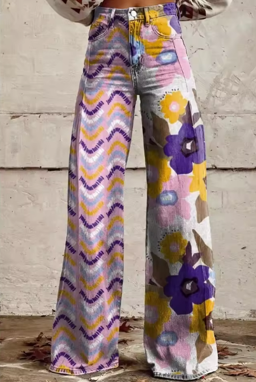 Isadora - Bohemian Floral Trousers