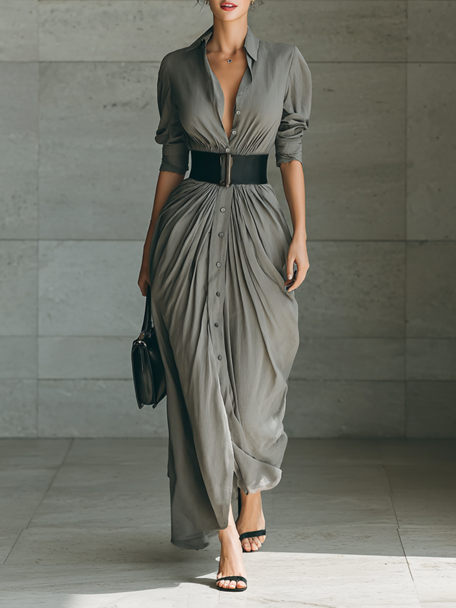 Zéphyrine | Longue robe plissée