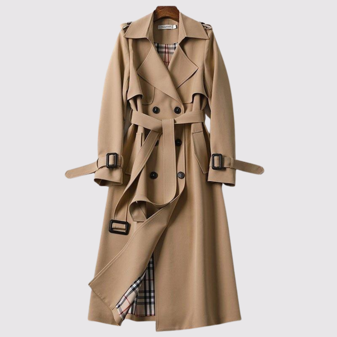 Trench minimaliste Sienna en vert sauge