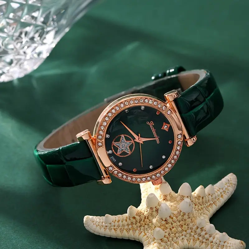 Ensemble de Bijoux Verdantra Timecourt en Or