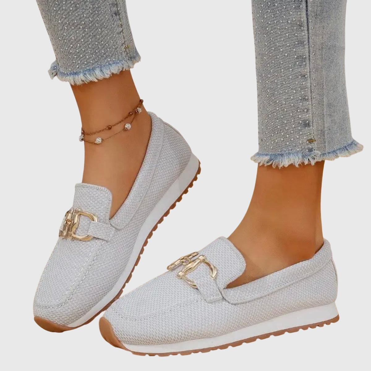 Lysandra™ - Bequeme Halbschuhe mit goldenen Akzenten