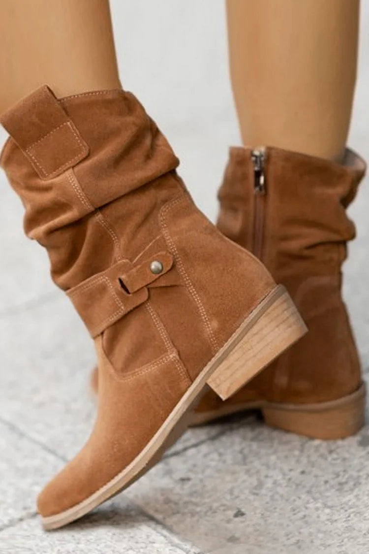 Clémence™ | Bottines Souples en Daim
