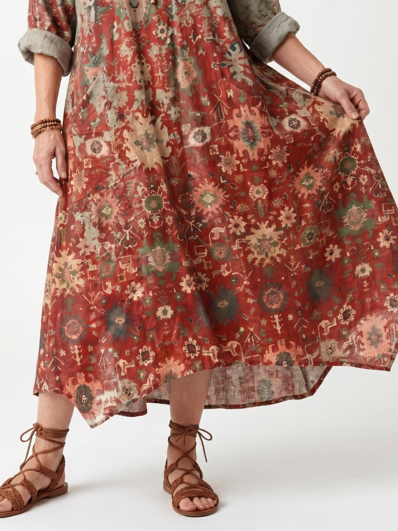 Saffran | Lässige Midi-Kleid