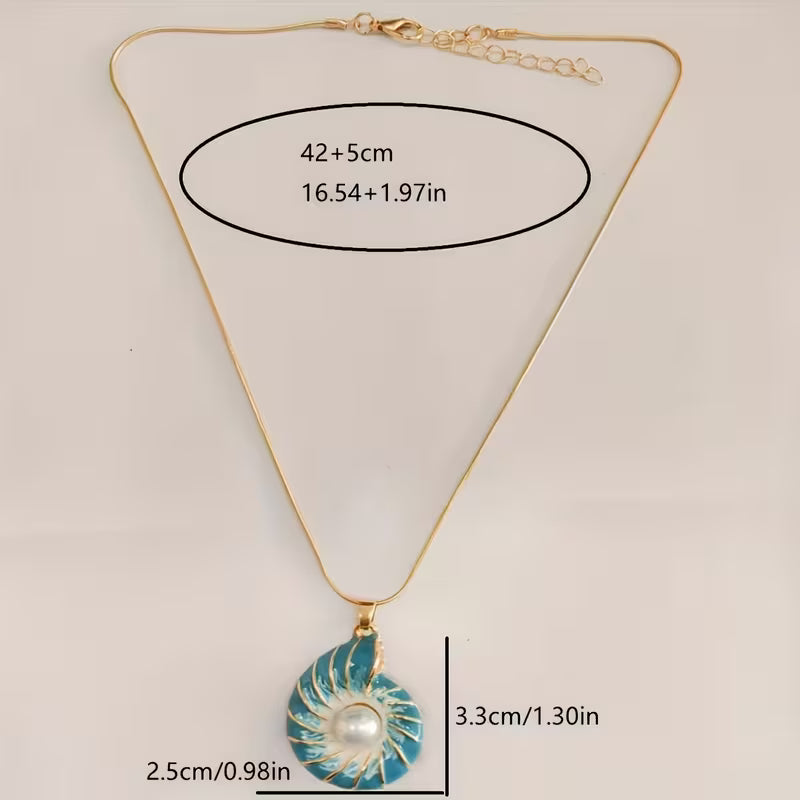 Collier pendentif perle de coquillage