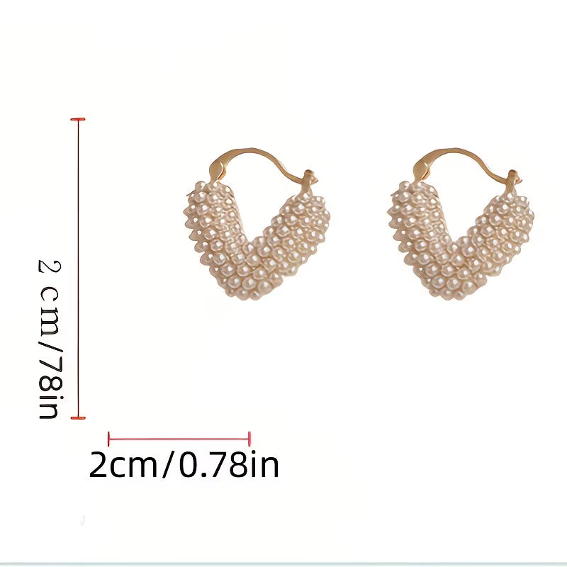 Boucles d'oreilles perles en V pour tous les jours
