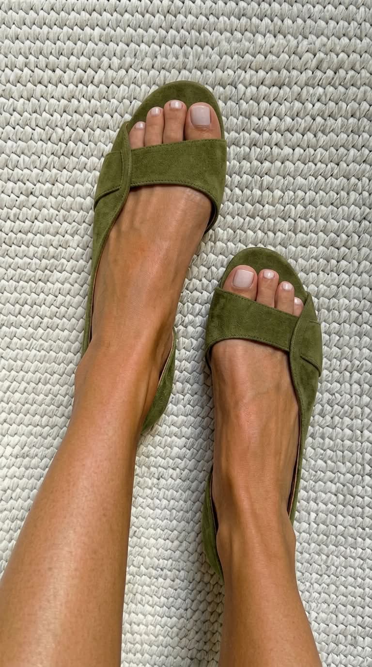 Nicoletta | Sandales slingback confortables en microfibre à bout ouvert et petit talon