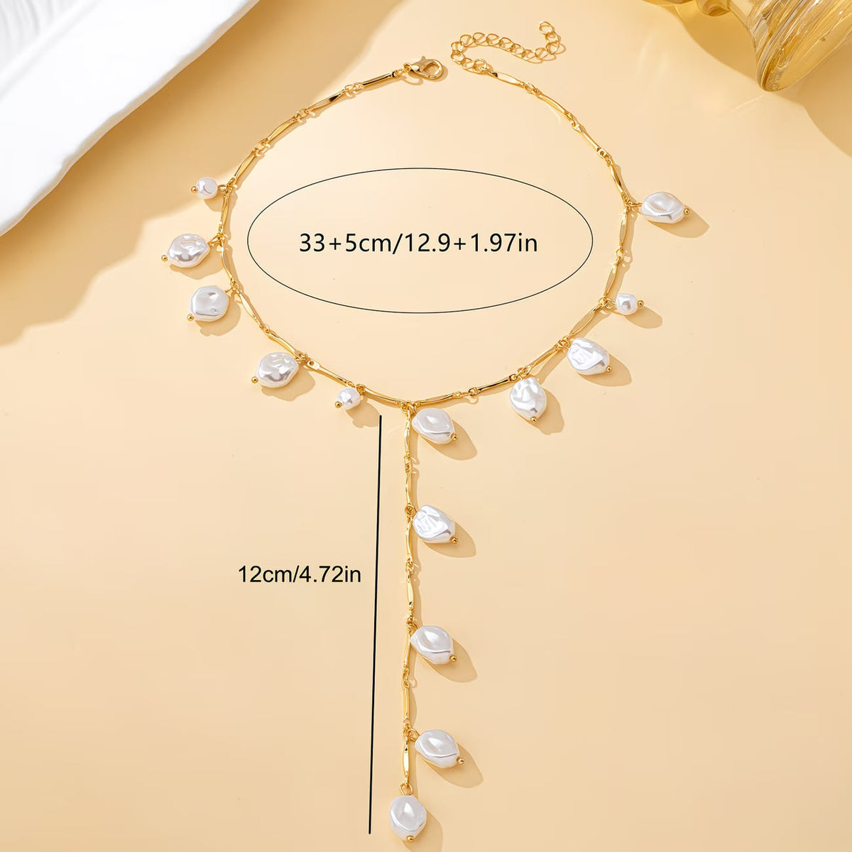 Collier cascade de perles mystiques