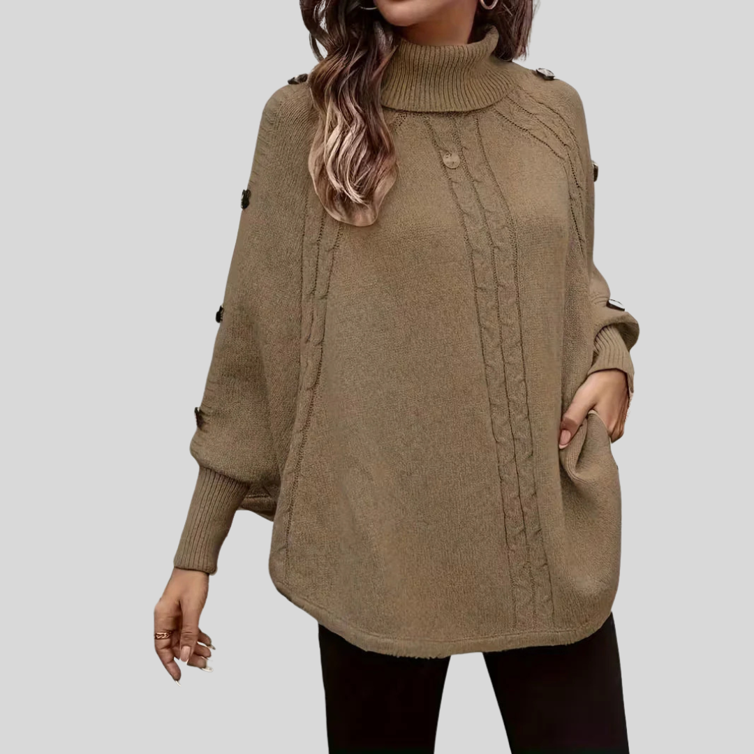 Norelle | Pull en maille torsadée à col montant