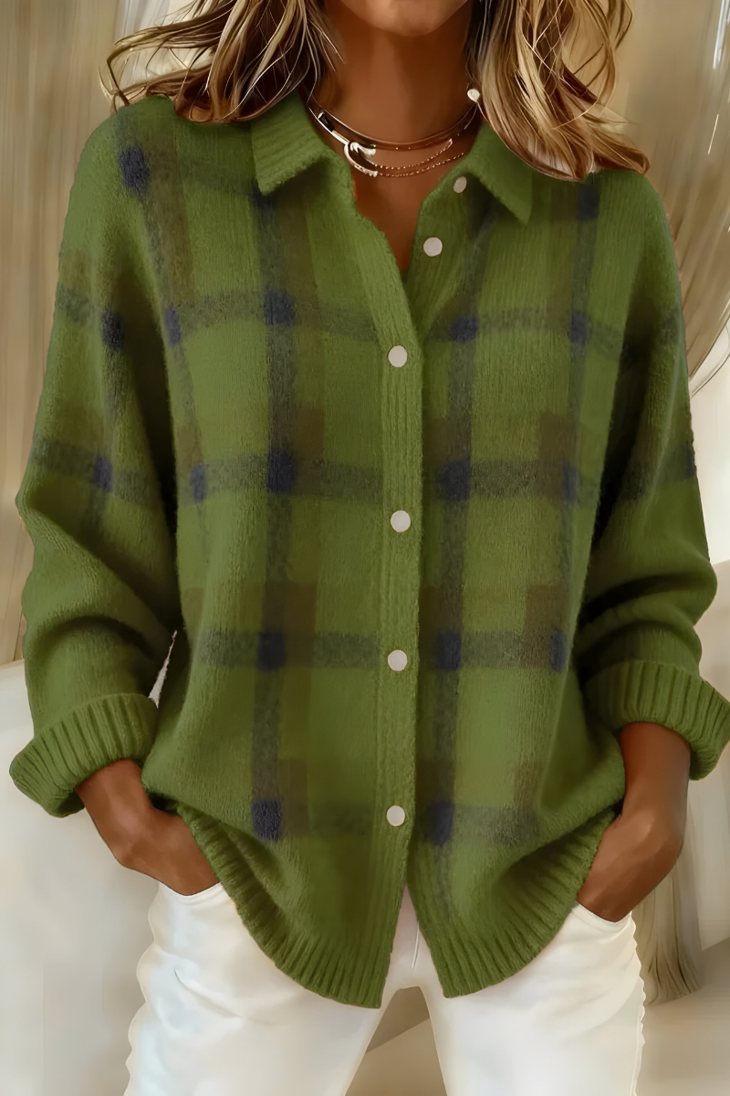 Candela | Pull en tricot à motif à carreaux