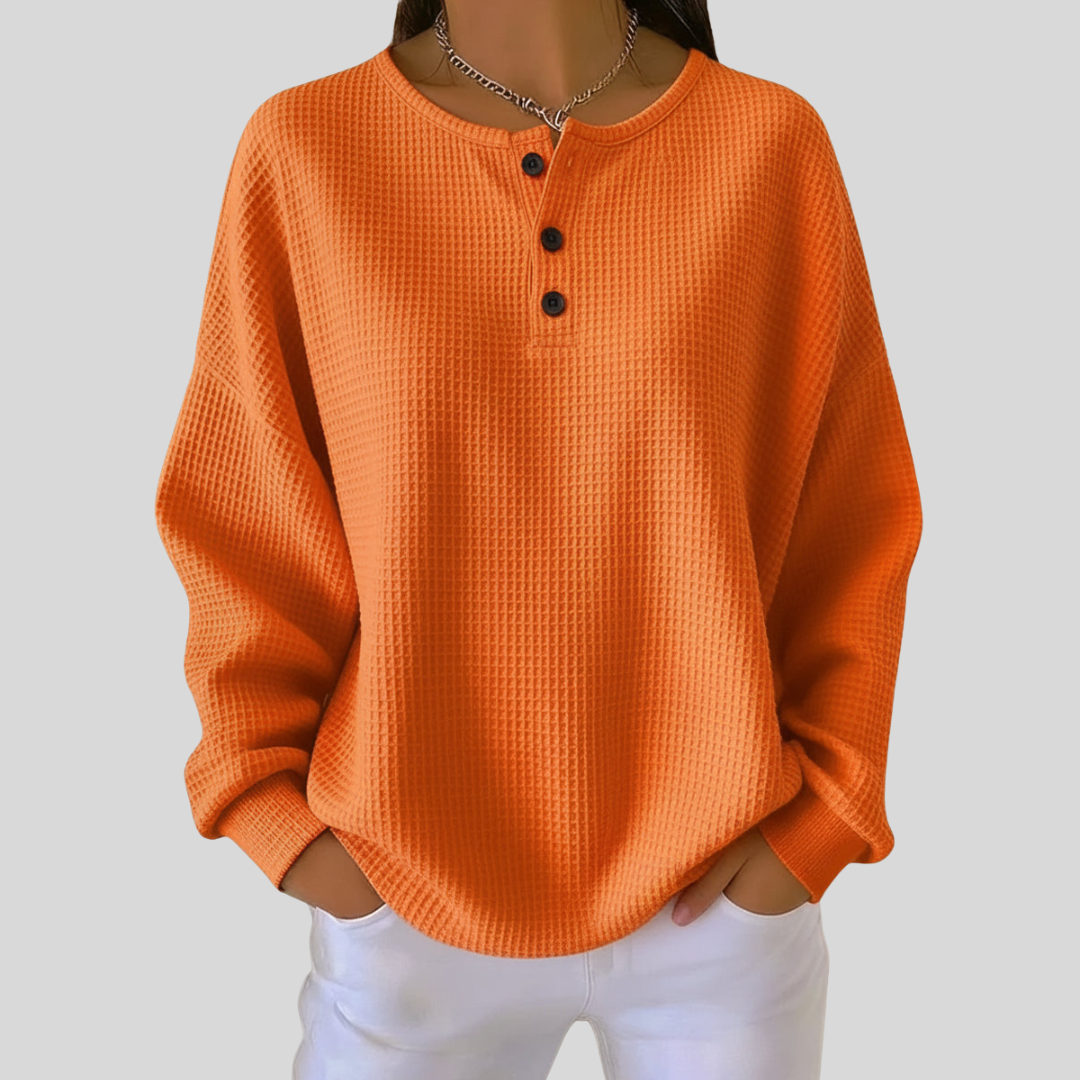 Nessa | Sweat-shirt Henley décontracté