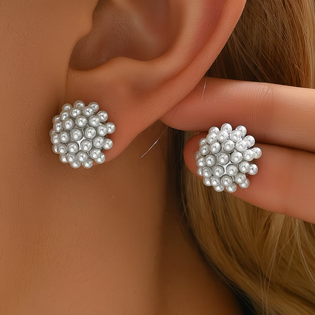 Boucles d'oreilles dôme perle
