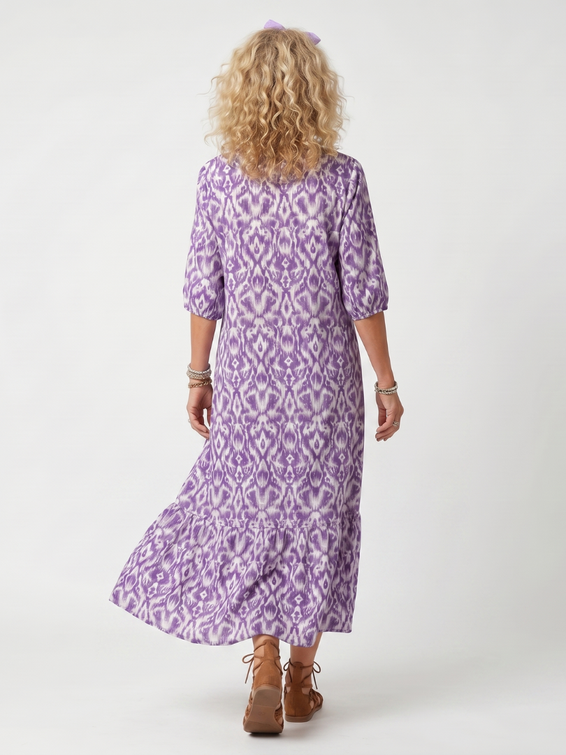 Midi-Kleid mit Fransenmuster Brigitte