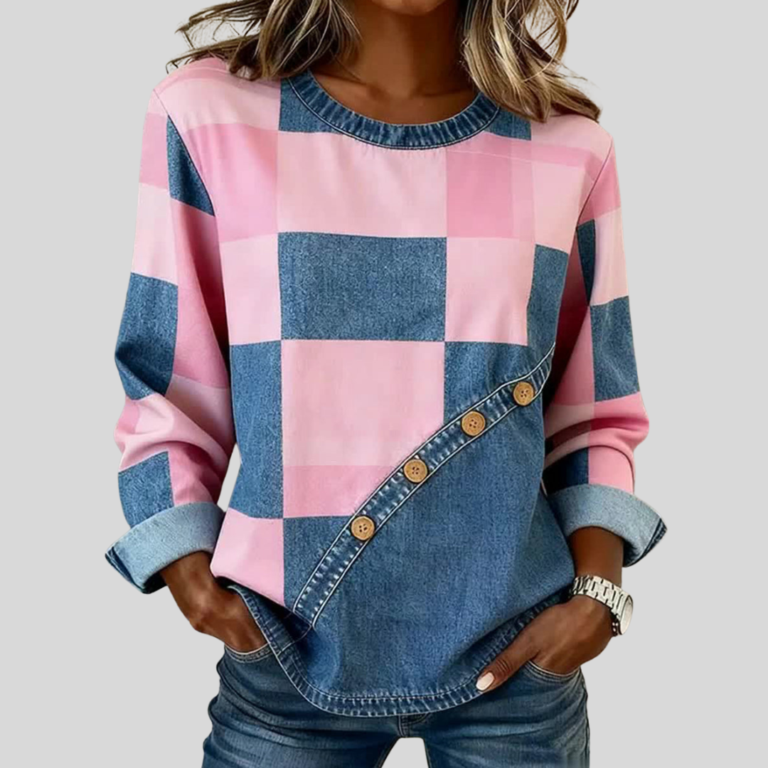 Tindelle | Sweat-shirt Patchwork Artistique