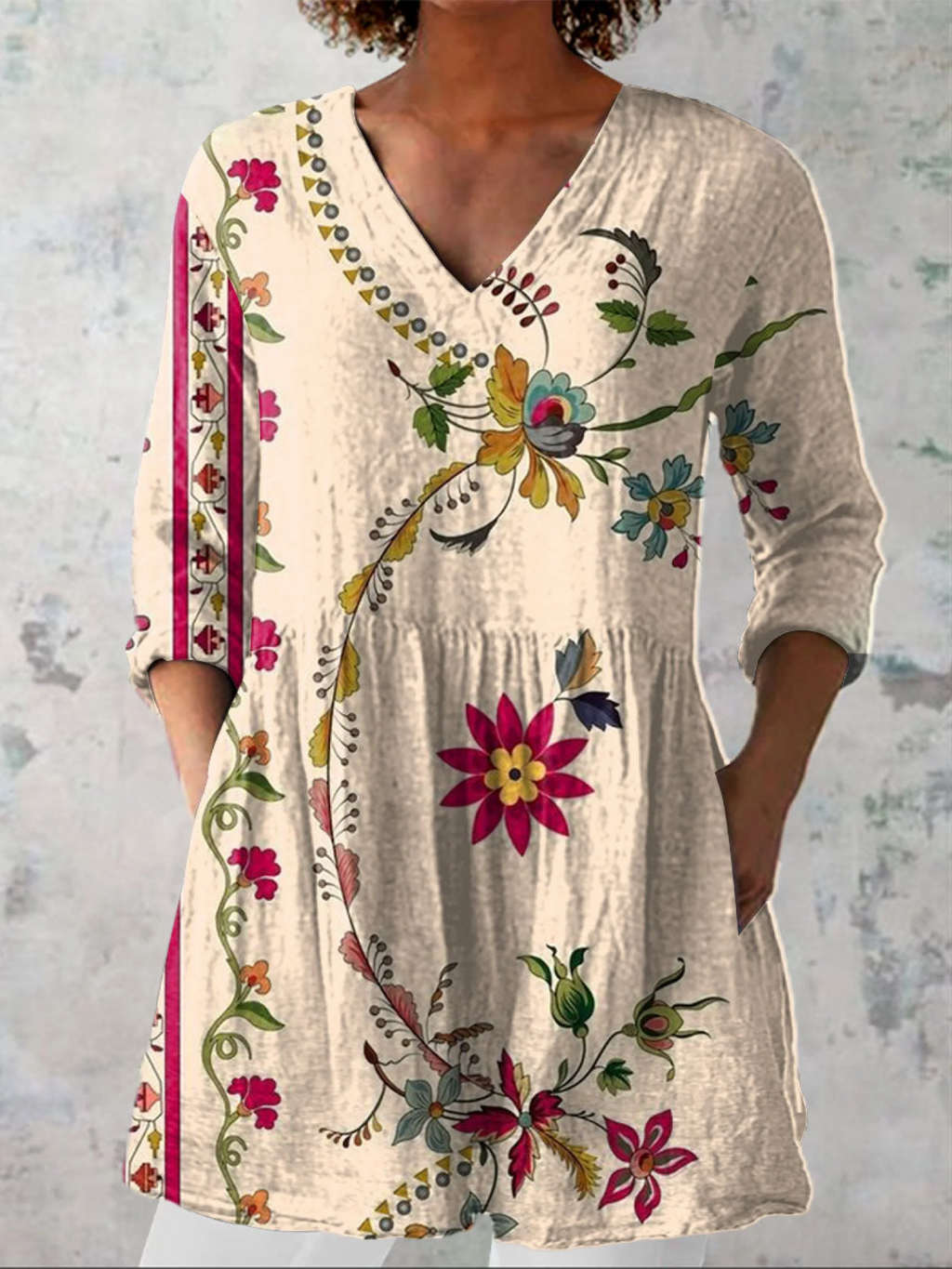 Aria | Lange Bluse mit auffälligem Design