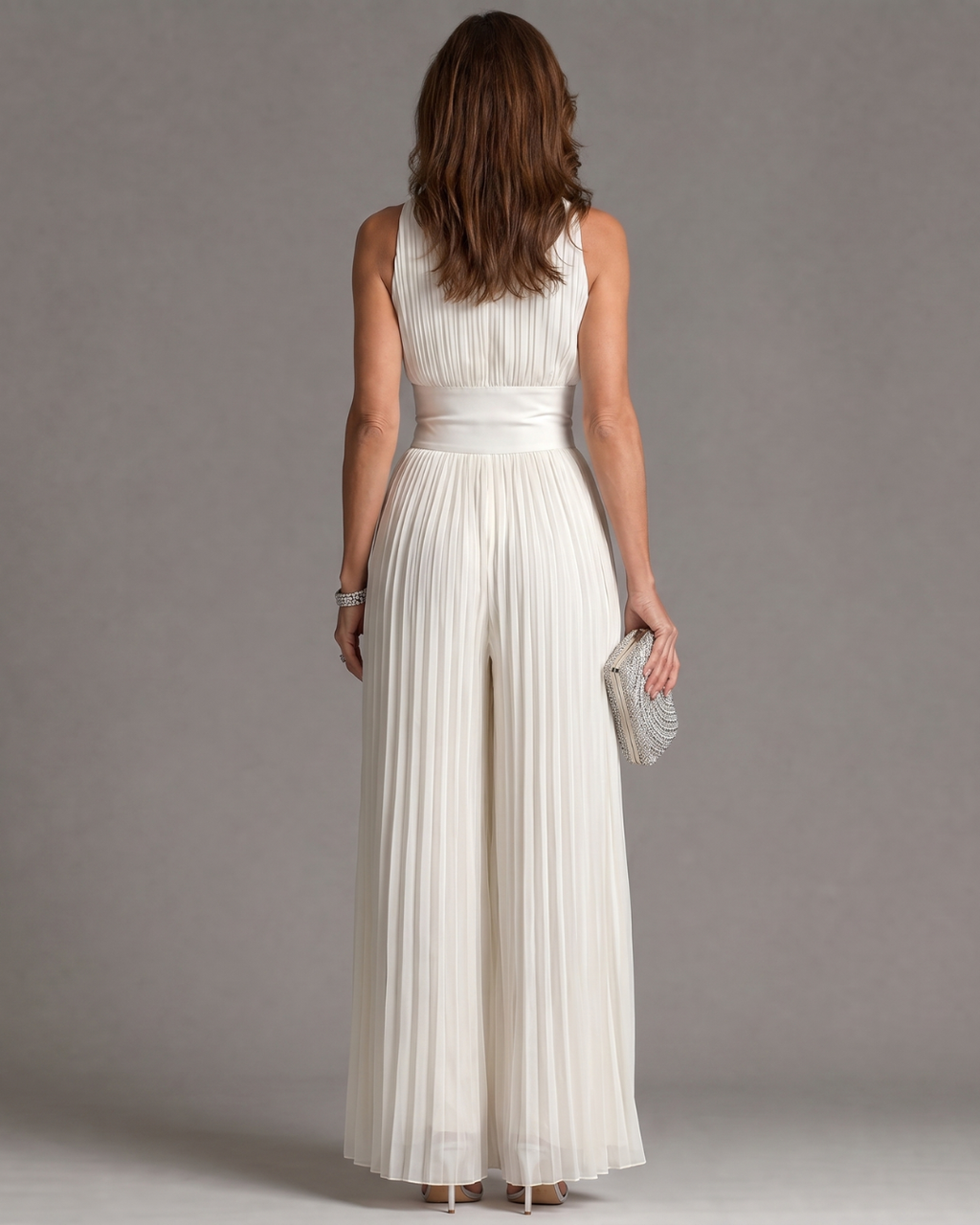 Zaria | Combinaison Pantalon Halter Plissée
