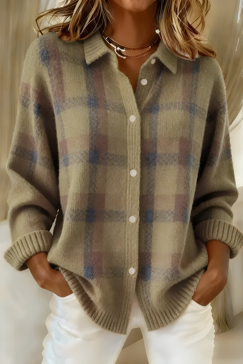 Candela | Pull en tricot à motif à carreaux