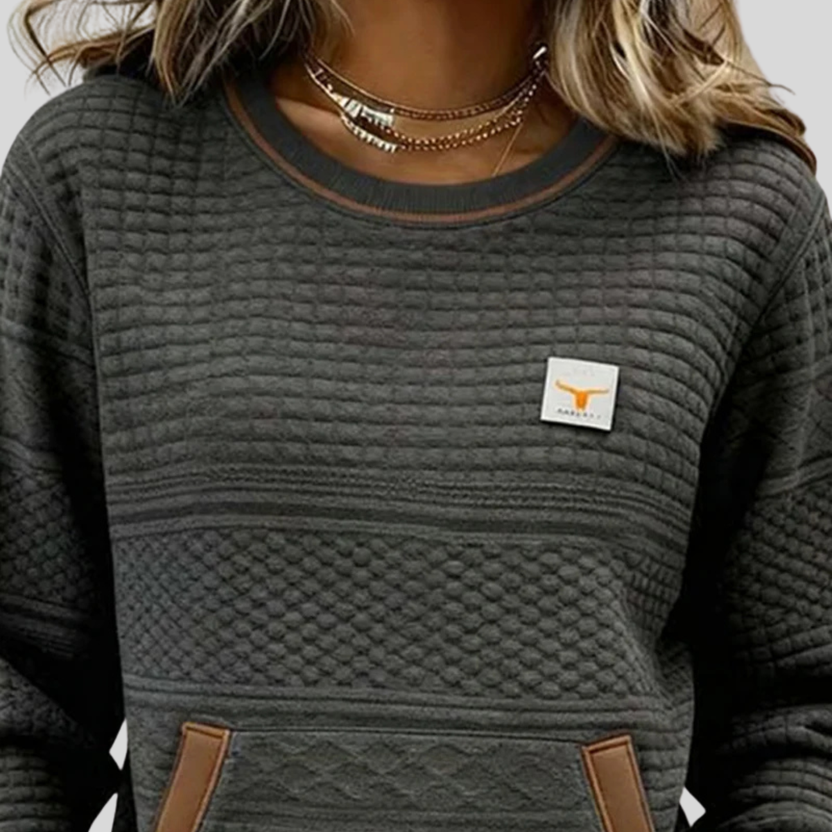 Noelle | Sweat-shirt à col rond colorblock