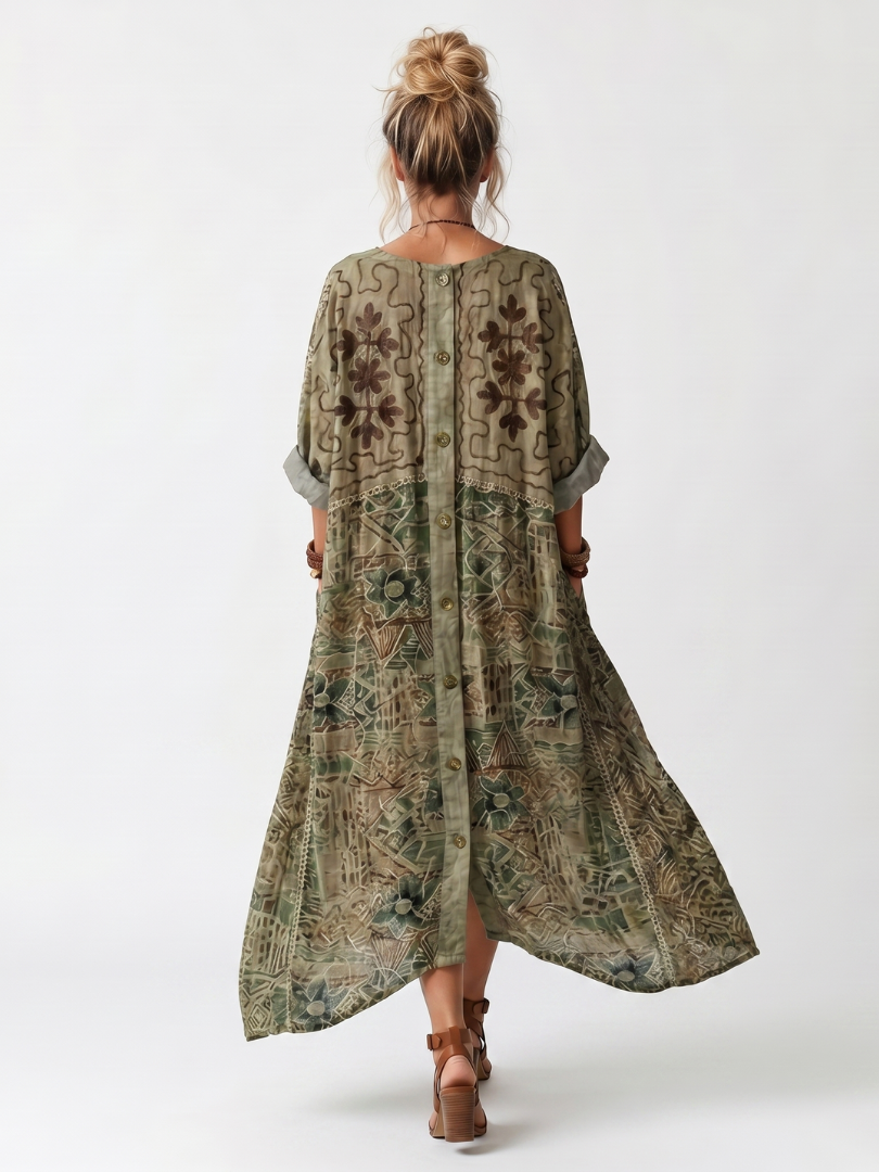 Besticktes Midi-Kleid 'Monique'