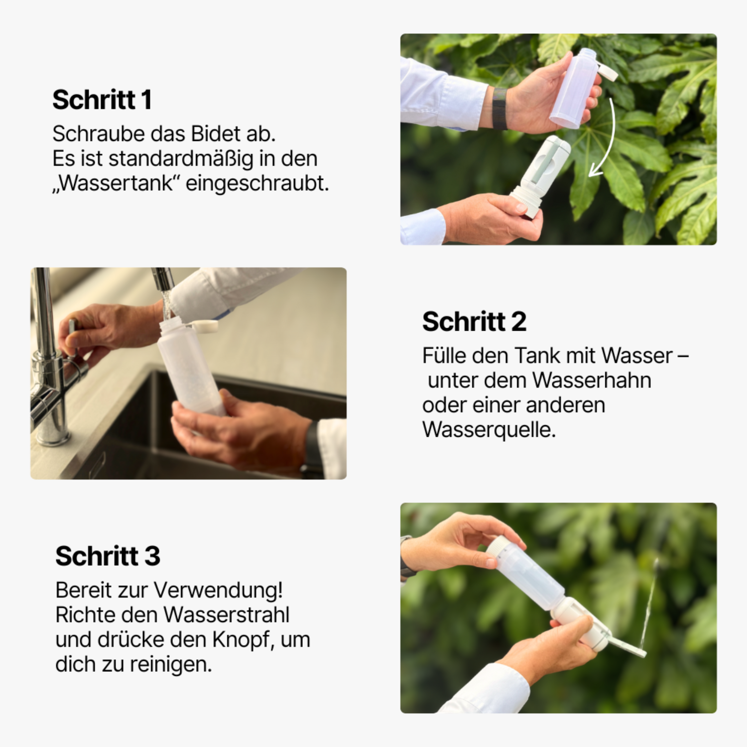 HygieneFlow™ Go – Bidet portable