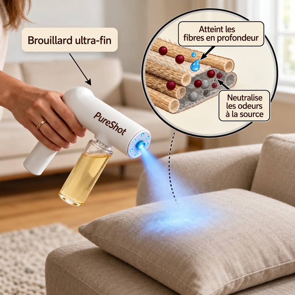 FrischPfote™ – Désodorisant électrique pour foyers avec animaux.
