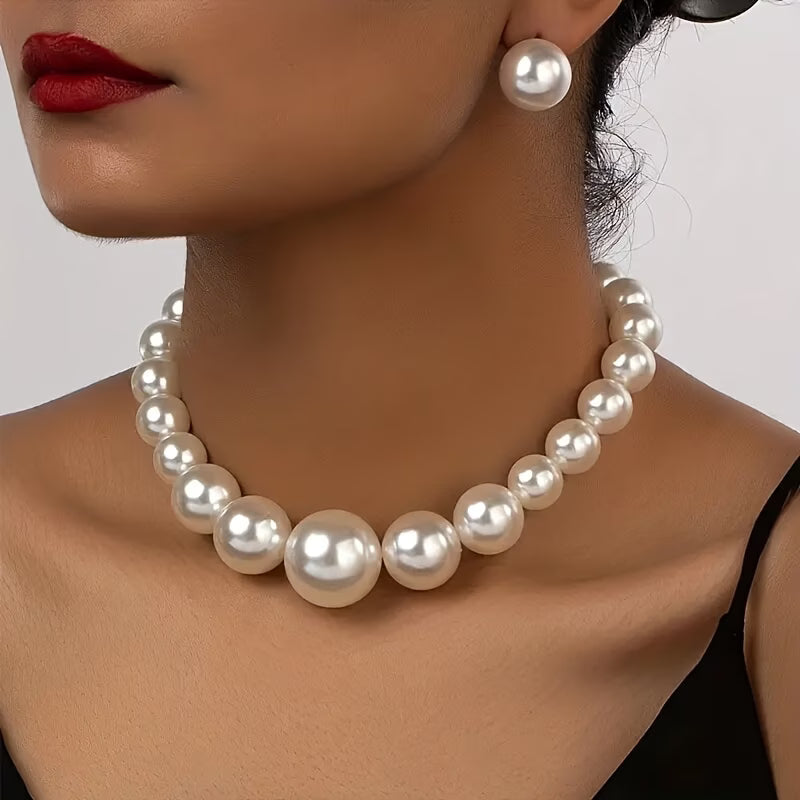 Ensemble de bijoux vintage classique en perles
