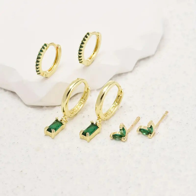 Ensemble de Boucles d'Oreilles Fiorenza en Or Viridelle