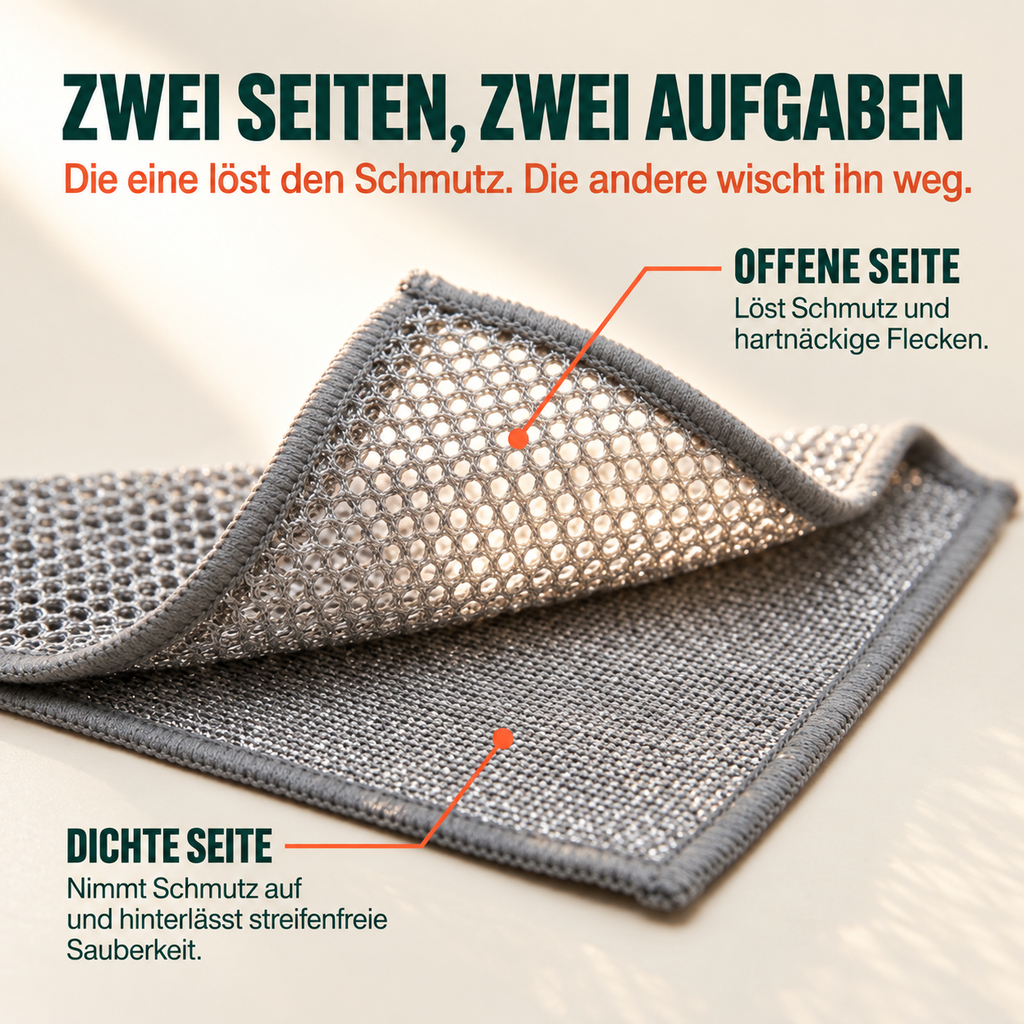 Glanzora™ Chiffon puissant – Efficace contre les résidus incrustés, doux pour les surfaces