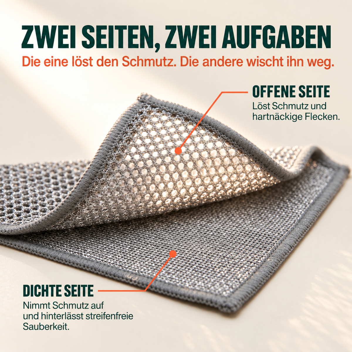 Glanzora™ Chiffon puissant – Efficace contre les résidus incrustés, doux pour les surfaces