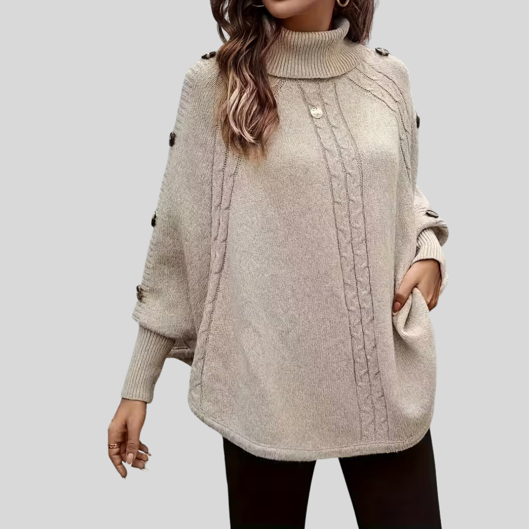 Norelle | Pull en maille torsadée à col montant