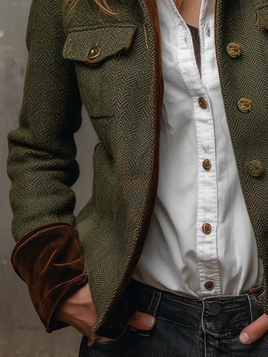 Honorine | Blazer vintage avec détails contrastés