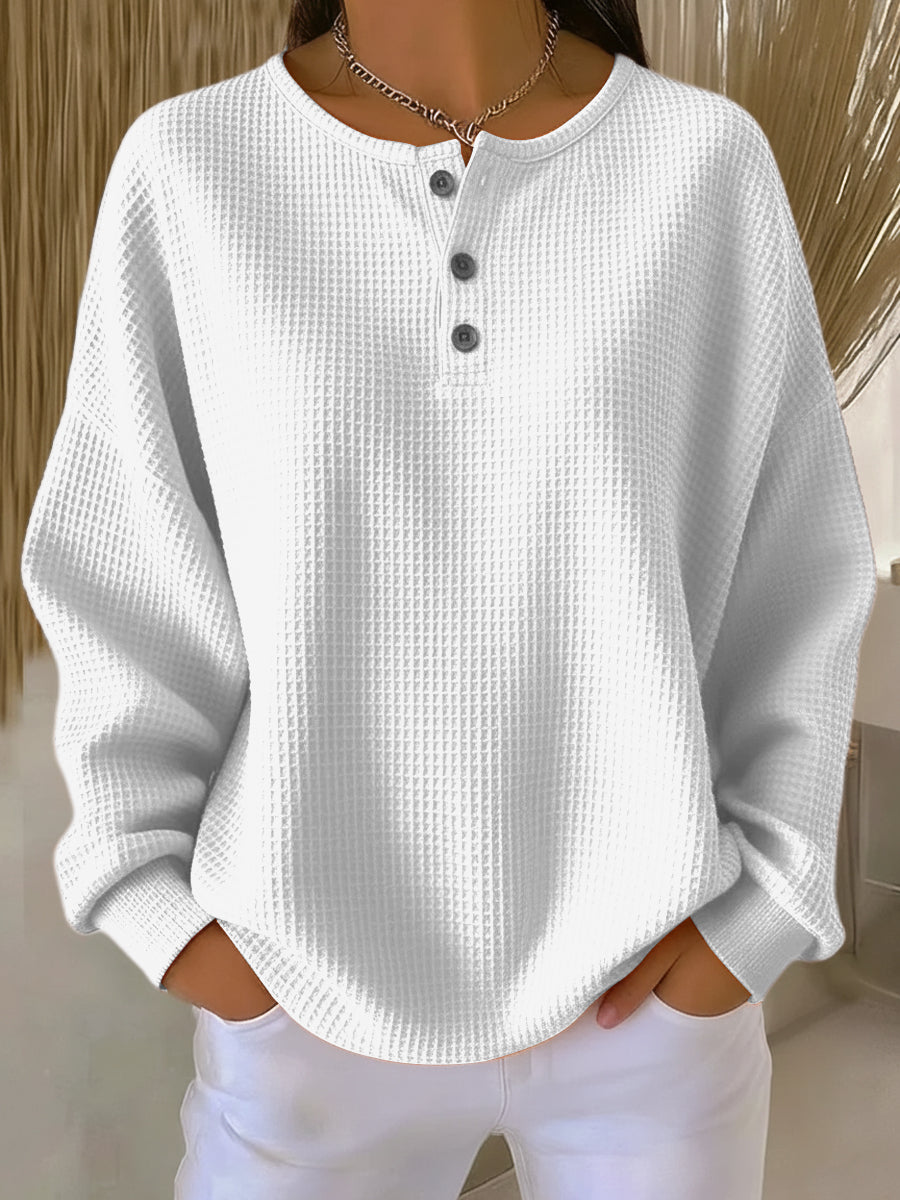 Milagros | Sweat-shirt Henley gaufré